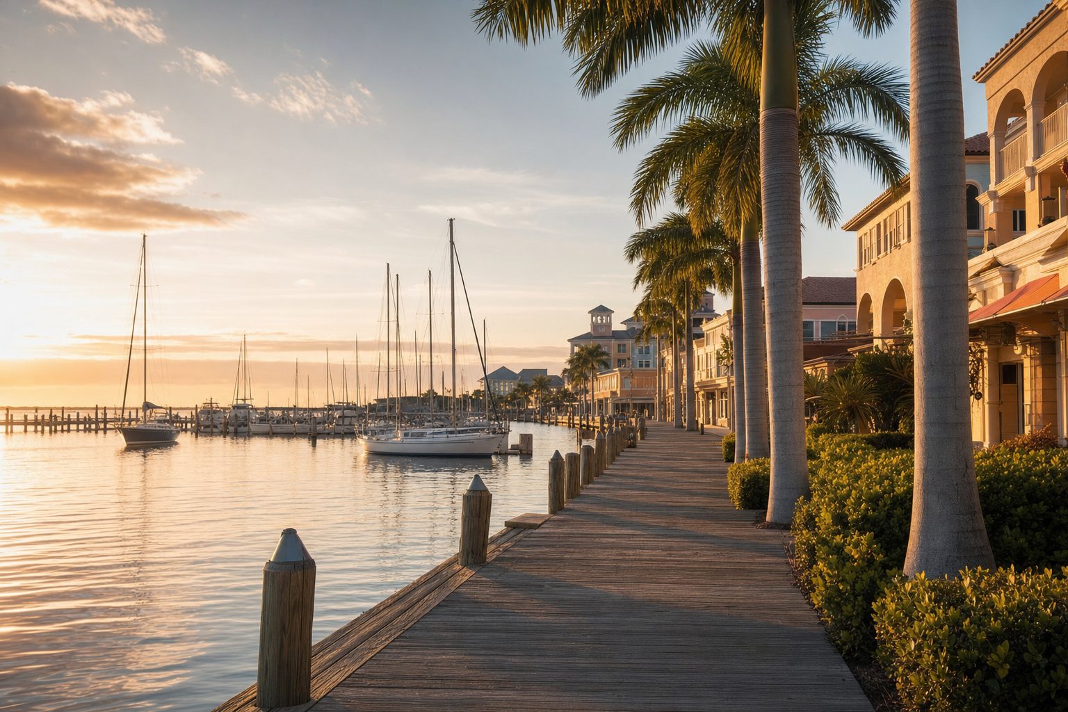 Fishermen's Village boardwalk Punta Gorda
